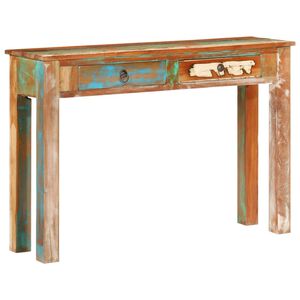 vidaXL t&ouml;m&ouml;r &uacute;jrahasznos&iacute;tott fa t&aacute;lal&oacute;asztal 110 x 30 x 75 cm