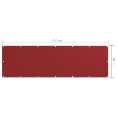 vidaXL piros oxford-szövet erkélyparaván 90 x 300 cm