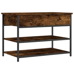 vidaXL f&uuml;st&ouml;s t&ouml;lgy sz&iacute;nű szerelt fa cipőt&aacute;rol&oacute; pad 70x42,5x50 cm