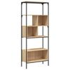 vidaXL 5 szintes sonoma t&ouml;lgy sz&iacute;nű fa k&ouml;nyvespolc 76 x 33 x 188,5 cm