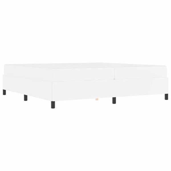 vidaXL Ágykeret matracmal Fehér 200 x 200 cm szövet