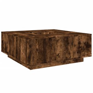 vidaXL f&uuml;st&ouml;s t&ouml;lgy sz&iacute;nű szerelt fa doh&aacute;nyz&oacute;asztal 100x100x40 cm