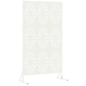 vidaXL Mag&aacute;nszf&eacute;ra K&eacute;pernyő 100 x 50 x 180 cm Ac&eacute;l Feh&eacute;r