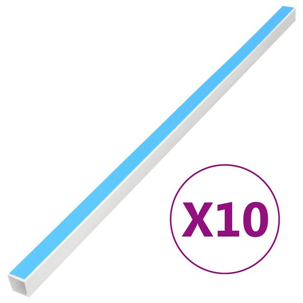 vidaXL &ouml;ntapad&oacute;s PVC k&aacute;belcsatorna 40 x 40 mm 10 m