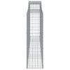 vidaXL 9 db íves horganyzott vas gabion kosár 400x50x160/180 cm