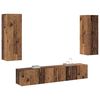 vidaXL falra szerelhető TV szekr&eacute;nyek 4 db r&eacute;gi fa szerelt fa