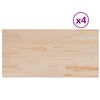 vidaXL 4 db t&ouml;m&ouml;r fenyőfa t&eacute;glalap alak&uacute; asztallap 100 x 50 x 2,5 cm