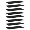 vidaXL 8 db fekete forgácslap könyvespolc lap 80 x 30 x 1,5 cm