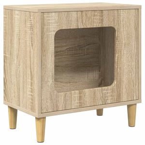 vidaXL Macska H&aacute;z Sonoma T&ouml;lgy 51 x 30 x 52 cm Szerelt Fa