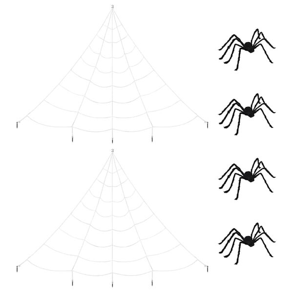 vidaXL Halloween p&oacute;k d&iacute;sz&iacute;t&eacute;s p&oacute;kh&aacute;l&oacute;val 4 pcs Fekete &eacute;s feh&eacute;r