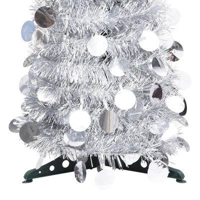 vidaXL ezüstszínű pop-up PET műkarácsonyfa 120 cm
