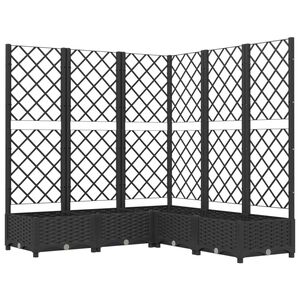 vidaXL fekete polipropil&eacute;n r&aacute;csos kerti &uuml;ltetől&aacute;da 120 x 120 x 121,5cm