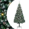 vidaXL Mű kar&aacute;csonyfa 300 LED-del Z&ouml;ld 240 cm PVC &eacute;s Ac&eacute;l &eacute;s Műanyag