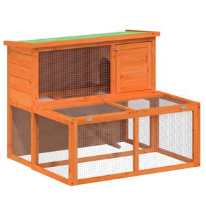 vidaXL barna t&ouml;m&ouml;r fenyőfa ny&uacute;lketrec 102 x 90 x 84,5 cm