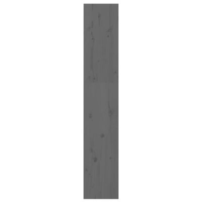 vidaXL szürke tömör fenyőfa könyvszekrény/térelválasztó 60x30x167,5 cm