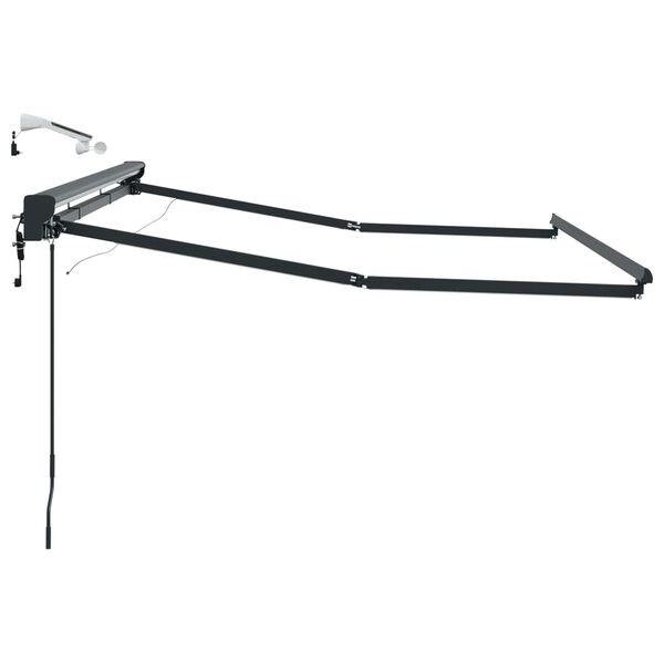 vidaXL Elektromos napernyő keret LED-del Antracit 3 x 2 m Alum&iacute;nium
