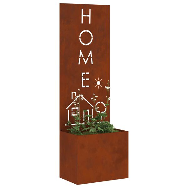 vidaXL Kertv&eacute;dő v&aacute;szon Rozsd&aacute;s 50 x 140 cm időj&aacute;r&aacute;s&aacute;ll&oacute; ac&eacute;l