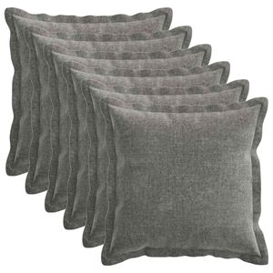 vidaXL P&aacute;rna huzat 6 pcs HOUTEN S&ouml;t&eacute;tsz&uuml;rke 30 x 30 cm Chenille Sz&ouml;vet