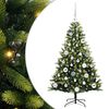vidaXL Műanyag Hajtogatott Kar&aacute;csonyfa 150 LED-del Z&ouml;ld 120 cm
