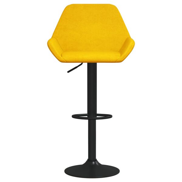 vidaXL 2 db mustársárga bársony bárszék