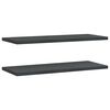 vidaXL 2 db fekete rozsdamentes ac&eacute;l fali polc 100 x 40 cm