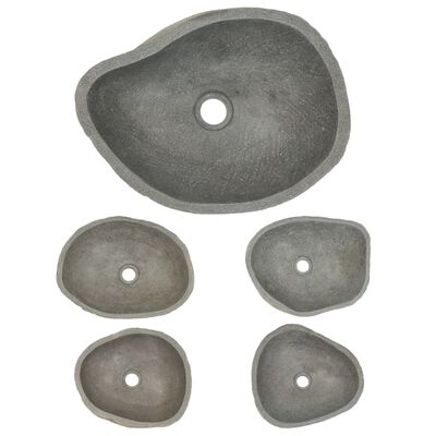 vidaXL ovális folyami kő mosdókagyló 38-45 cm
