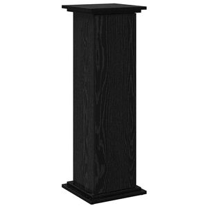 vidaXL Kijelző &aacute;llv&aacute;ny polcokkal Fekete t&ouml;lgy 31 x 30 x 90 cm Faanyag