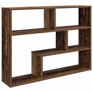 vidaXL Falpolc Falra szerelhető Antik Fa 95 x 20 x 69,5 cm Szerelt Fa