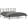 vidaXL fekete f&eacute;m &aacute;gykeret fejt&aacute;ml&aacute;val 183 x 213 cm