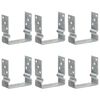 vidaXL 6 db ez&uuml;stsz&iacute;nű horganyzott ac&eacute;l ker&iacute;t&eacute;shorgony 14 x 6 x 15 cm