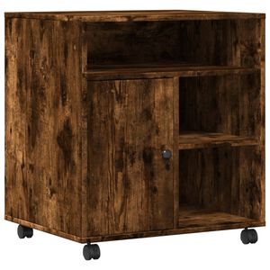 vidaXL f&uuml;st&ouml;s t&ouml;lgy sz&iacute;nű nyomtat&oacute;&aacute;llv&aacute;ny kerekekkel 60x50x67 cm