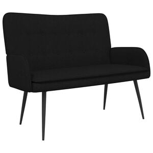 vidaXL K&eacute;t&uuml;l&eacute;ses Kanap&eacute; Fekete 115 x 61 x 87 cm Sz&ouml;vet