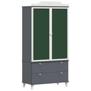 vidaXL Gyerek kreat&iacute;v t&aacute;rol&oacute; ROROS Sz&uuml;rke &eacute;s Feh&eacute;r 90 x 45 x 180 cm