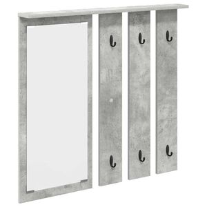 vidaXL Fali Kab&aacute;thorog polcokkal Beton sz&uuml;rke 84 x 10 x 80 cm Faanyag