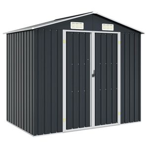 vidaXL antracitsz&uuml;rke horganyzott ac&eacute;l kerti f&eacute;szer 205 x 129 x 183 cm