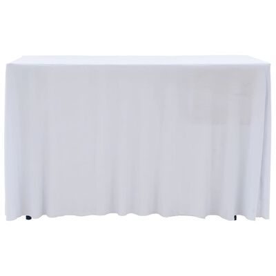 vidaXL 2 darab fehér sztreccs asztalszoknya 243 x 76 x 74 cm