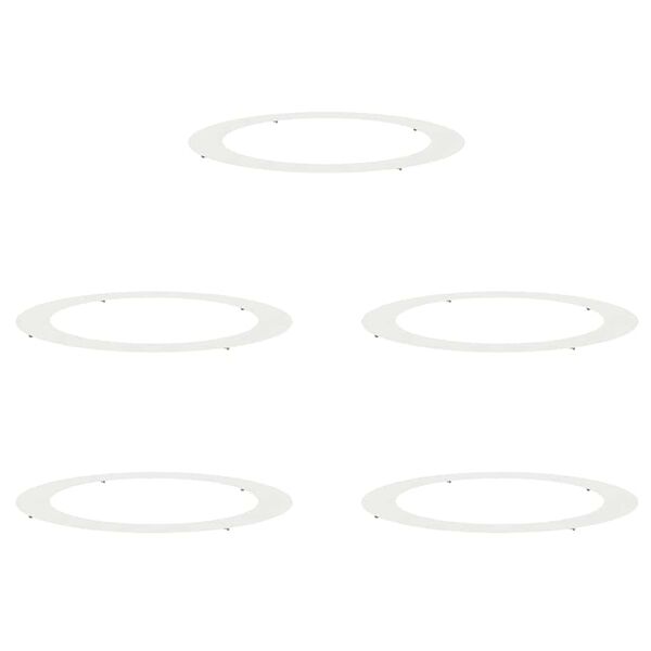 vidaXL Alkalmas lapos fa gyűrűkhez 5 pcs Feh&eacute;r &Oslash;90 / 120 cm Ac&eacute;l