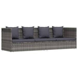 vidaXL sz&uuml;rke polyrattan kerti &aacute;gy 200 x 60 cm