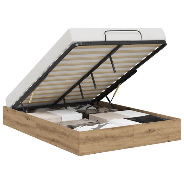 vidaXL Ottom&aacute;n &Aacute;gykeret K&eacute;zműves T&ouml;lgy 120 x 200 cm M&eacute;rn&ouml;ki fa