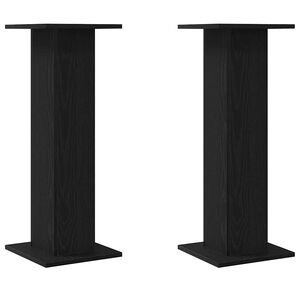 vidaXL Hangsz&oacute;r&oacute; &aacute;llv&aacute;nyok 2 pcs Fekete t&ouml;lgy 30 x 30 x 80 cm Faanyag