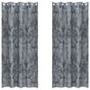 vidaXL Bársonyfüggönyök 2 pcs Ezüst Szürke 225 x 140 cm Bársony