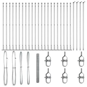 vidaXL Ker&iacute;t&eacute;soszlop Ez&uuml;st 50 x 1,6 m (50 mm h&aacute;l&oacute;) Ac&eacute;l