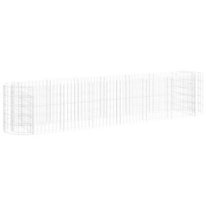 vidaXL horganyzott vas gabion magas&aacute;gy&aacute;s 260 x 50 x 50 cm
