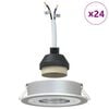 vidaXL Spotlámpa 24 pcs Ezüst 9 x 9 x 2 cm Alumínium