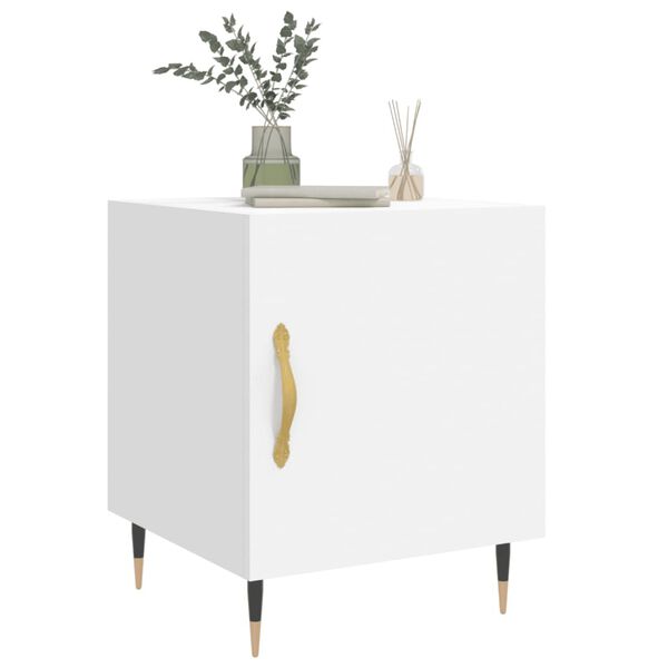 vidaXL 2 db feh&eacute;r szerelt fa &eacute;jjeliszekr&eacute;ny 40 x 40 x 50 cm