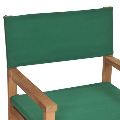 vidaXL 2 db zöld tömör tíkfa rendezői szék