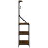 vidaXL barna tölgy színű 4 szintes szerelt fa pékállvány akasztókkal