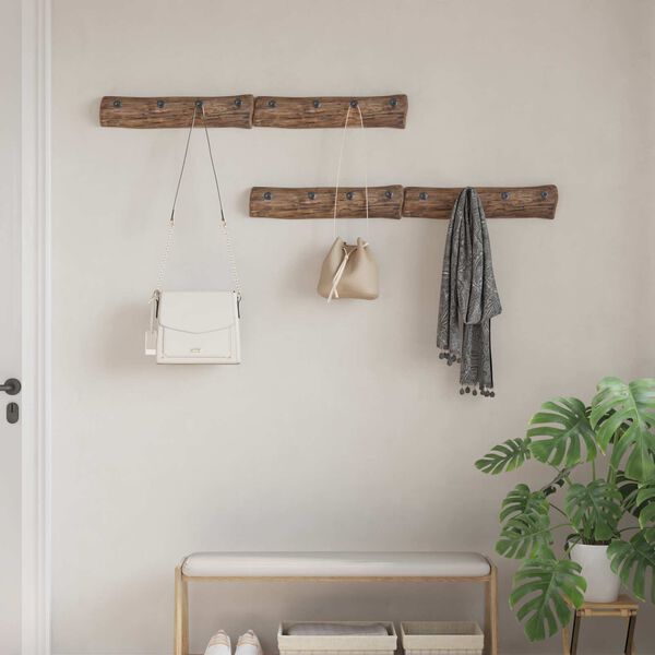 vidaXL Akaszt&oacute; Barna 50 x 8 x 12 cm Szil&aacute;rd &Uacute;jrahasznos&iacute;tott Fa