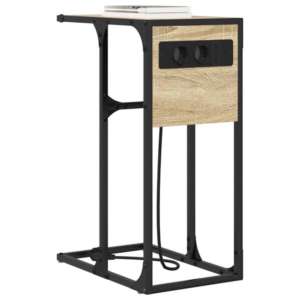 vidaXL &Eacute;jjeliszekr&eacute;ny Sonoma t&ouml;lgy 41,5 x 26 x 60,5 cm Faanyag