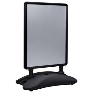 vidaXL fekete A1-es alumíniumötvözet poszterállvány